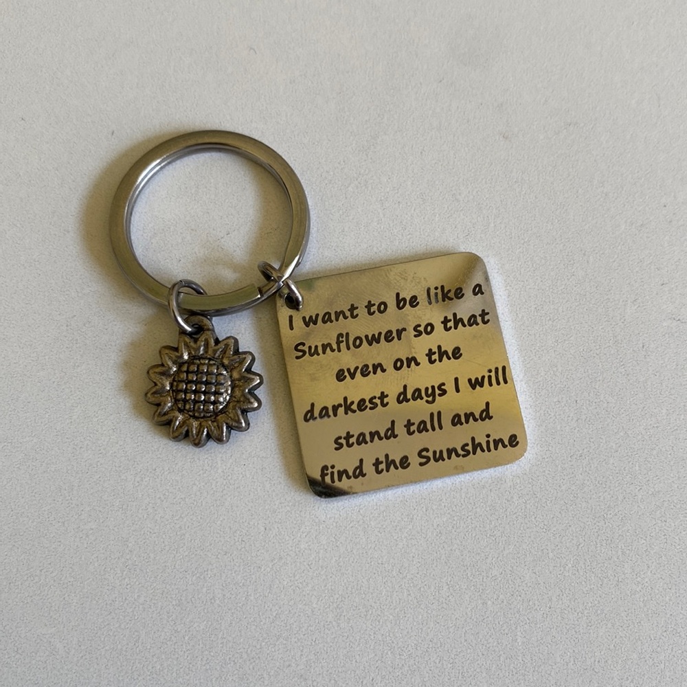 Sunflower key chain
